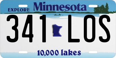 MN license plate 341LOS