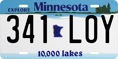 MN license plate 341LOY