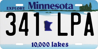 MN license plate 341LPA