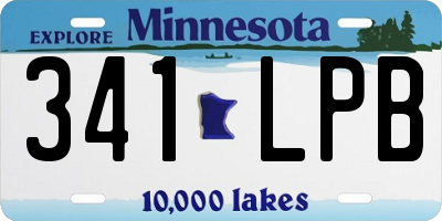 MN license plate 341LPB
