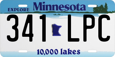 MN license plate 341LPC