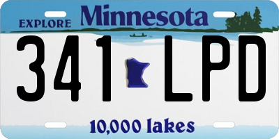 MN license plate 341LPD
