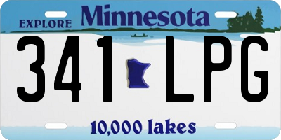 MN license plate 341LPG