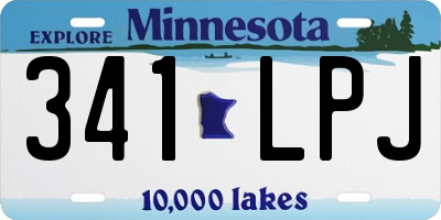 MN license plate 341LPJ