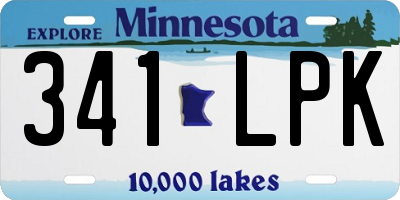 MN license plate 341LPK
