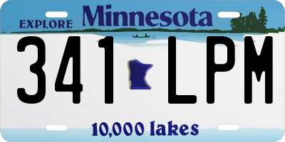 MN license plate 341LPM