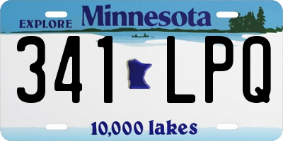 MN license plate 341LPQ