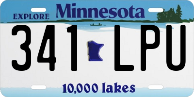 MN license plate 341LPU