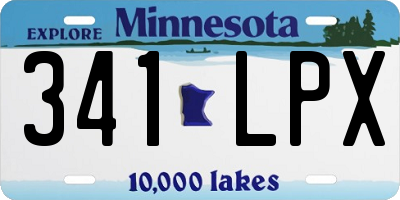 MN license plate 341LPX