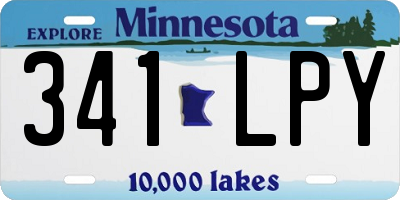 MN license plate 341LPY