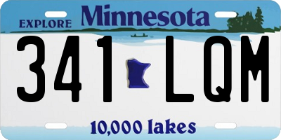 MN license plate 341LQM