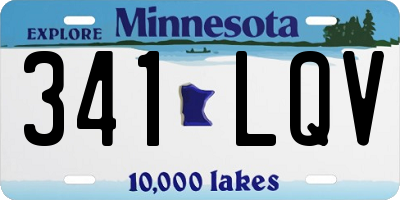 MN license plate 341LQV