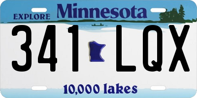 MN license plate 341LQX