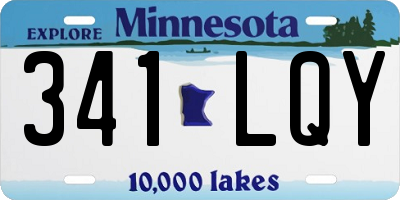 MN license plate 341LQY