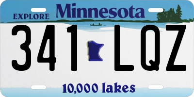 MN license plate 341LQZ