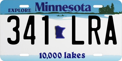 MN license plate 341LRA
