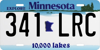 MN license plate 341LRC