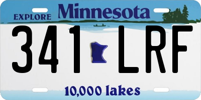 MN license plate 341LRF