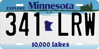 MN license plate 341LRW