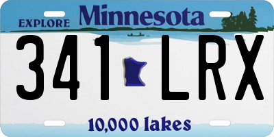 MN license plate 341LRX