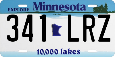 MN license plate 341LRZ