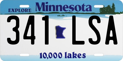 MN license plate 341LSA