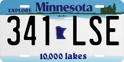 MN license plate 341LSE