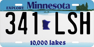 MN license plate 341LSH