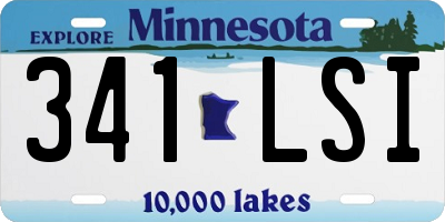 MN license plate 341LSI