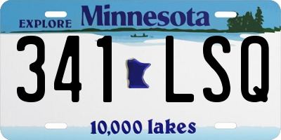 MN license plate 341LSQ