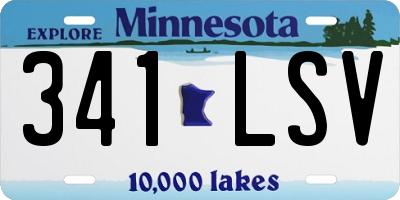 MN license plate 341LSV