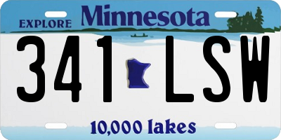 MN license plate 341LSW