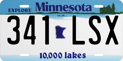MN license plate 341LSX