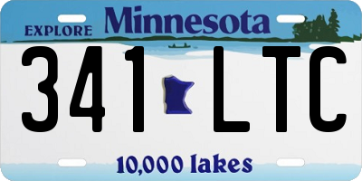 MN license plate 341LTC