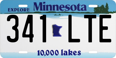 MN license plate 341LTE