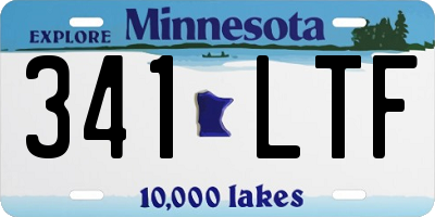 MN license plate 341LTF