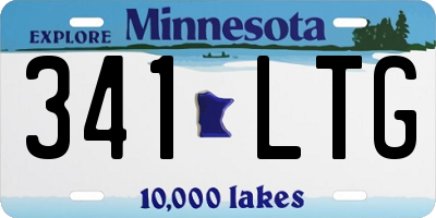 MN license plate 341LTG
