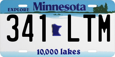 MN license plate 341LTM