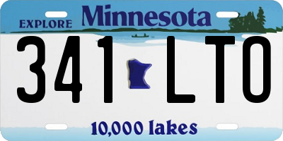 MN license plate 341LTO