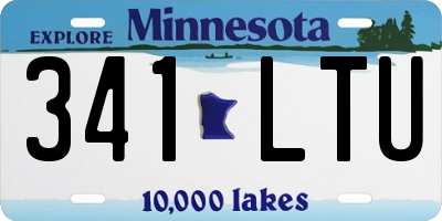 MN license plate 341LTU