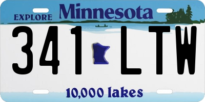 MN license plate 341LTW