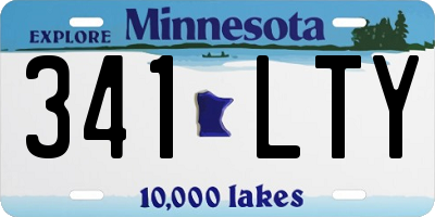 MN license plate 341LTY
