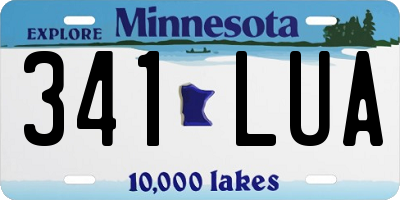 MN license plate 341LUA