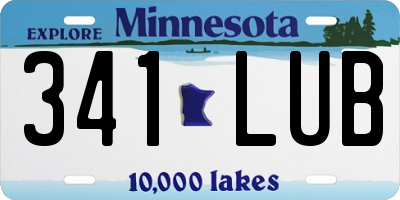 MN license plate 341LUB