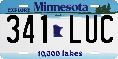 MN license plate 341LUC