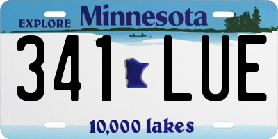 MN license plate 341LUE