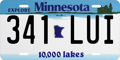 MN license plate 341LUI