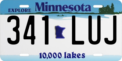 MN license plate 341LUJ