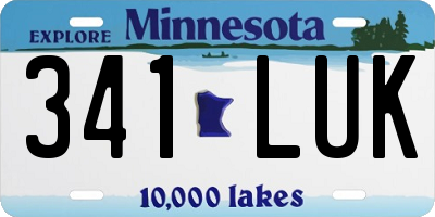 MN license plate 341LUK