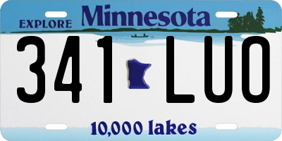 MN license plate 341LUO